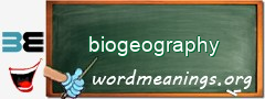 WordMeaning blackboard for biogeography